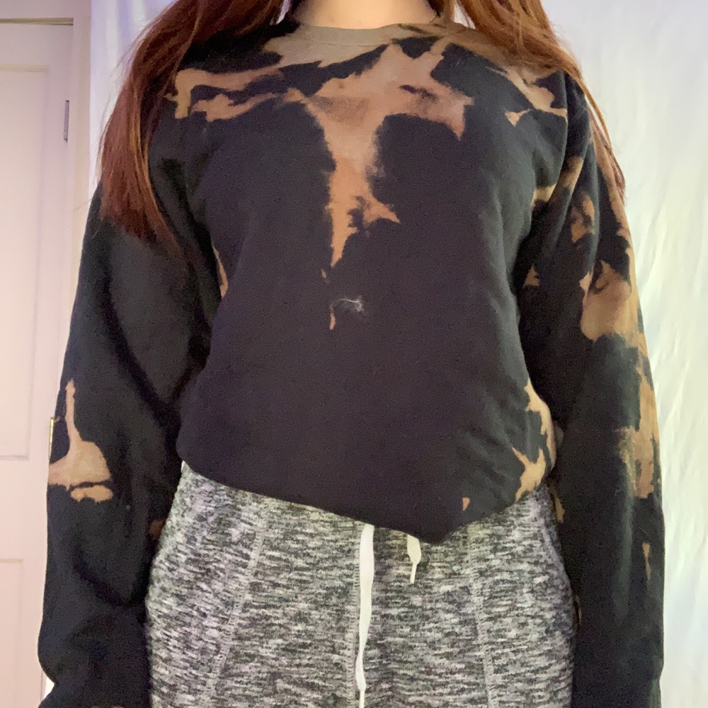 Bleach tie dye sweatshirt